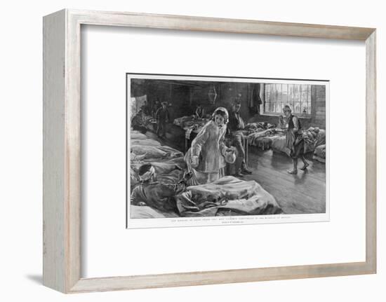 In Scutari Florence Nightingale Attends to a Patient-William Hatherell-Framed Photographic Print