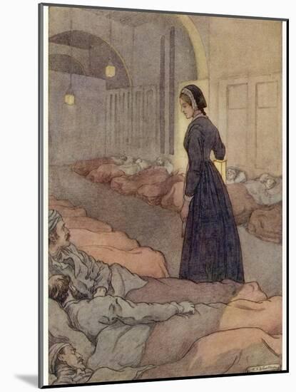 In Scutari Florence Nightingale Checks Patients During the Night-M.v. Wheelhouse-Mounted Photographic Print