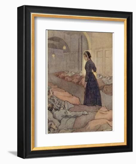 In Scutari Florence Nightingale Checks Patients During the Night-M.v. Wheelhouse-Framed Photographic Print