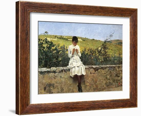 In Settignano Hills-Telemaco Signorini-Framed Giclee Print