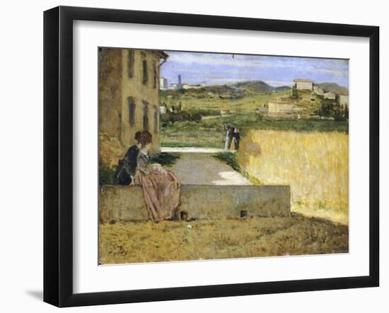 In Shadow of Villa-Silvestro Lega-Framed Giclee Print