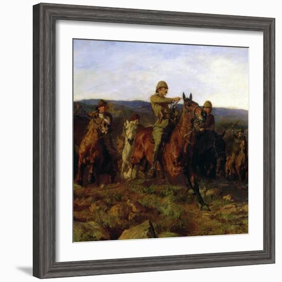 In Sight - Lord Dundonald's Dash on Ladysmith, 1900 (Detail of 17136)-Lucy Kemp-Welch-Framed Giclee Print