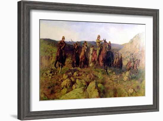 In Sight - Lord Dundonald's Dash on Ladysmith, 1900-Lucy Kemp-Welch-Framed Giclee Print