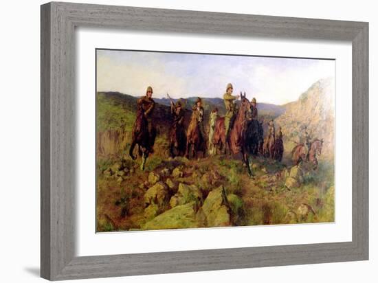 In Sight - Lord Dundonald's Dash on Ladysmith, 1900-Lucy Kemp-Welch-Framed Giclee Print