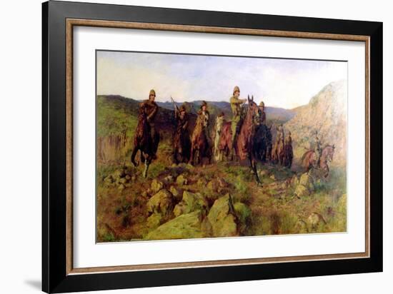 In Sight - Lord Dundonald's Dash on Ladysmith, 1900-Lucy Kemp-Welch-Framed Giclee Print