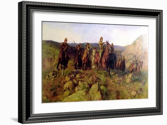 In Sight - Lord Dundonald's Dash on Ladysmith, 1900-Lucy Kemp-Welch-Framed Giclee Print