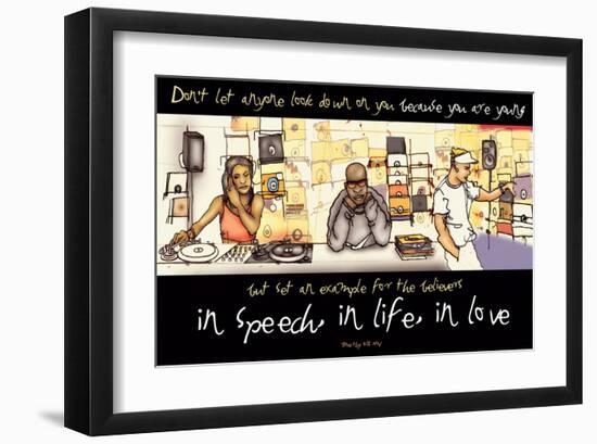 In Speech, In Life, In Love-null-Framed Art Print