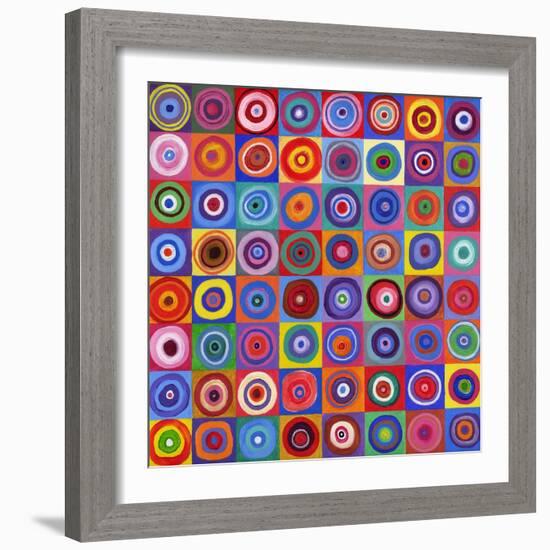 In Square Circle 64 after Kandinsky, 2012-David Newton-Framed Giclee Print