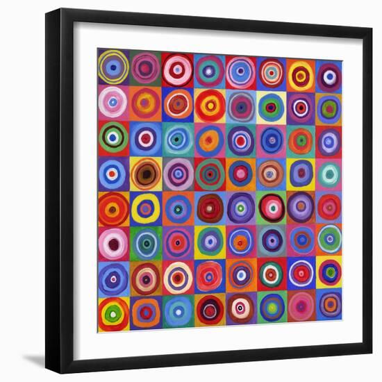 In Square Circle 64 after Kandinsky, 2012-David Newton-Framed Giclee Print