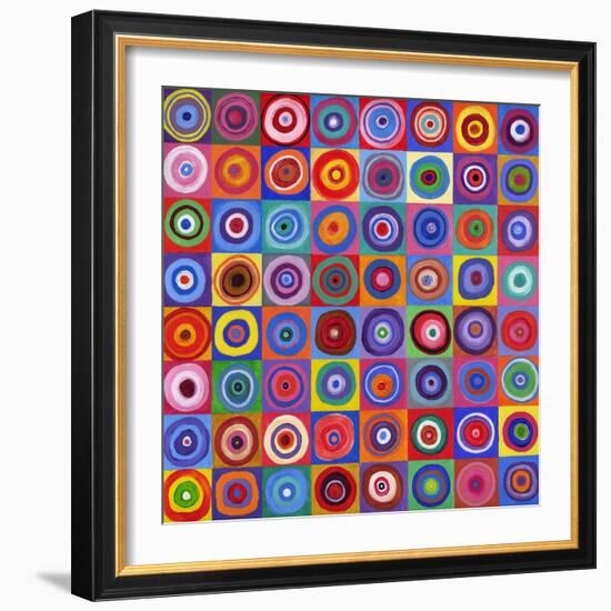 In Square Circle 64 after Kandinsky, 2012-David Newton-Framed Giclee Print