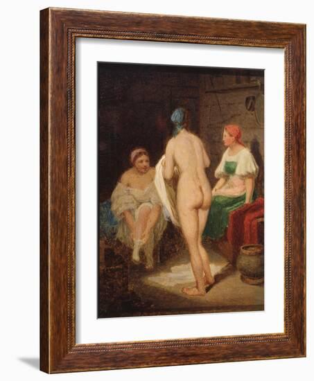In Steam Bath, End 1820S-Alexei Gavrilovich Venetsianov-Framed Giclee Print