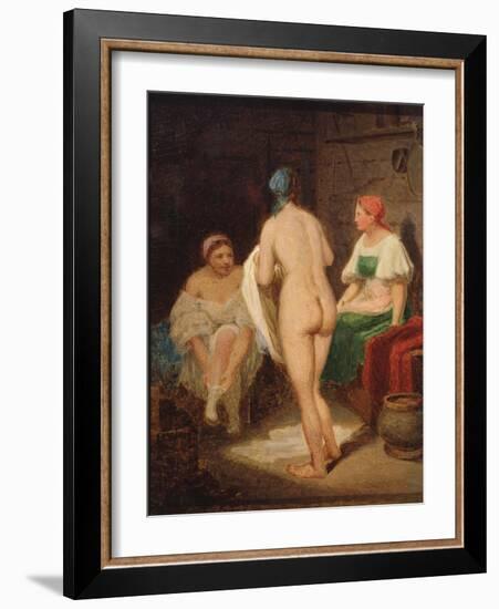 In Steam Bath, End 1820S-Alexei Gavrilovich Venetsianov-Framed Giclee Print