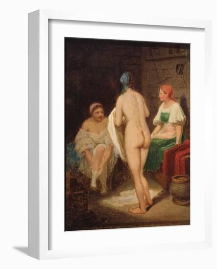 In Steam Bath, End 1820S-Alexei Gavrilovich Venetsianov-Framed Giclee Print