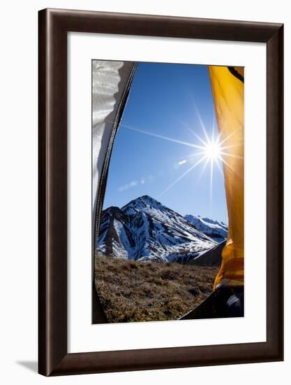 In Tent Looking Out At The View-Lindsay Daniels-Framed Photographic Print