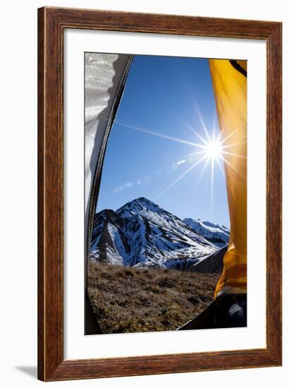 In Tent Looking Out At The View-Lindsay Daniels-Framed Photographic Print