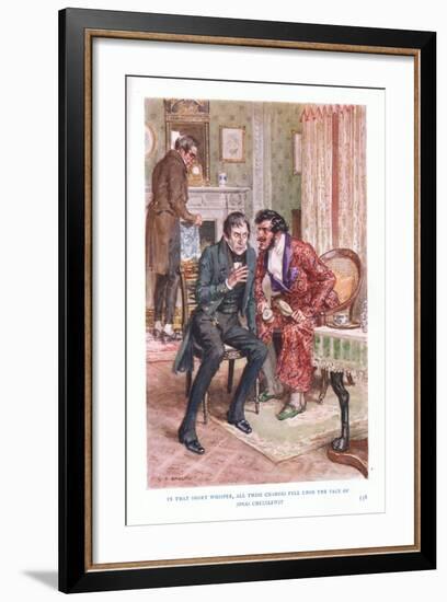 In That Short Whisper, All These Changes Fell on the Face of Jonas Chuzzlewit-Charles Edmund Brock-Framed Giclee Print