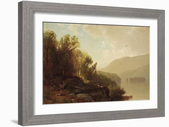 In the Adirondacks, 1870 (Oil on Canvas)-William Hart-Framed Giclee Print