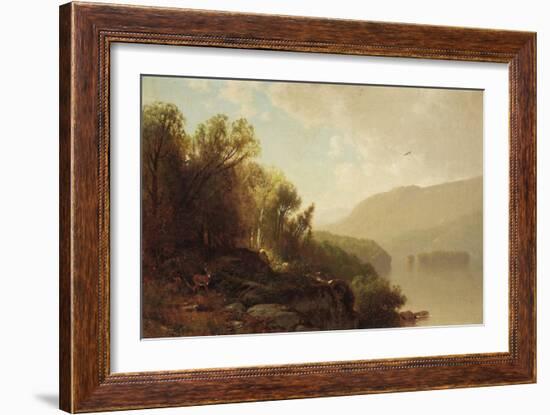 In the Adirondacks, 1870 (Oil on Canvas)-William Hart-Framed Giclee Print