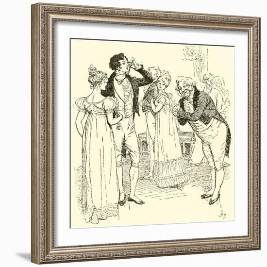 In the Ballroom at Netherfield-Hugh Thomson-Framed Giclee Print