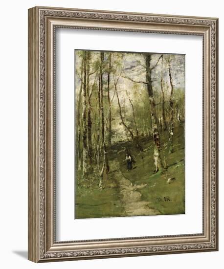 In the Barbizon Woods in 1875-Mihaly Munkacsy-Framed Giclee Print