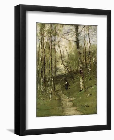 In the Barbizon Woods in 1875-Mihaly Munkacsy-Framed Giclee Print