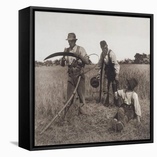 In the Barley Harvest, c.1888-Peter Henry Emerson-Framed Premier Image Canvas