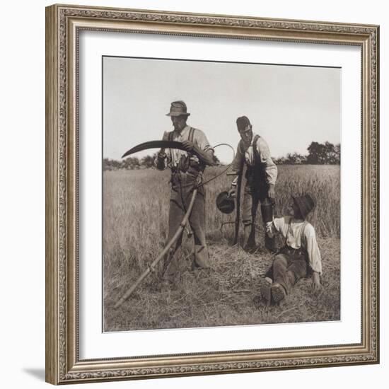 In the Barley Harvest, c.1888-Peter Henry Emerson-Framed Giclee Print
