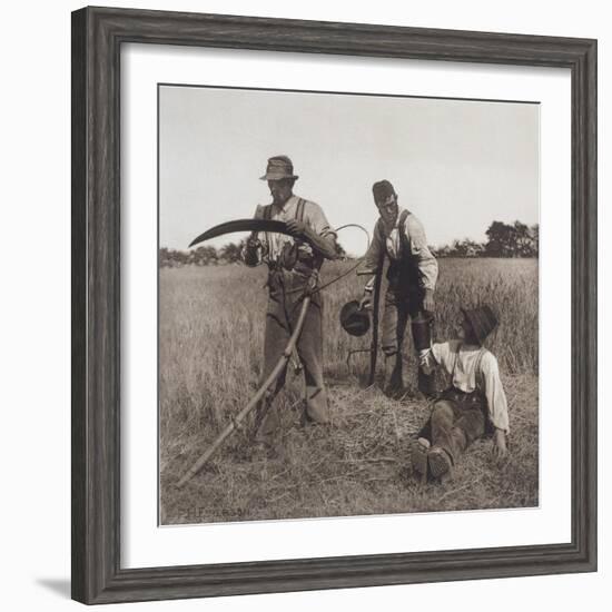 In the Barley Harvest, c.1888-Peter Henry Emerson-Framed Giclee Print