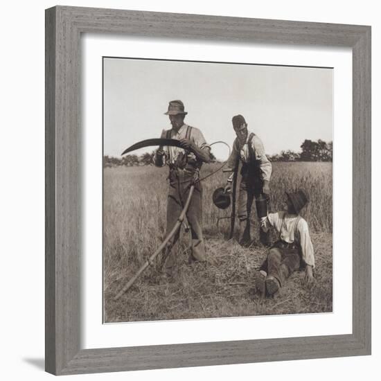 In the Barley Harvest, c.1888-Peter Henry Emerson-Framed Giclee Print