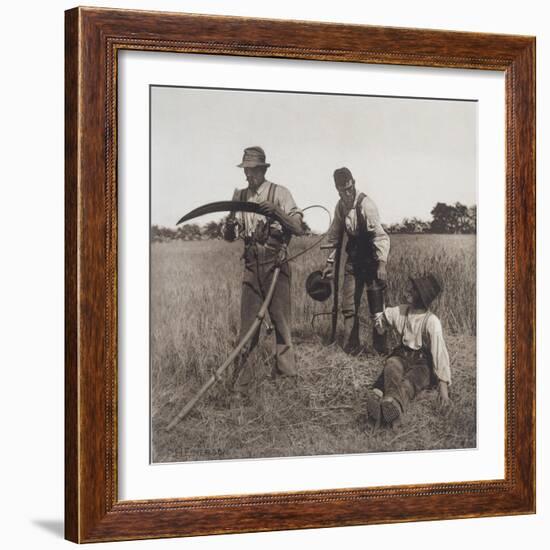 In the Barley Harvest, c.1888-Peter Henry Emerson-Framed Giclee Print