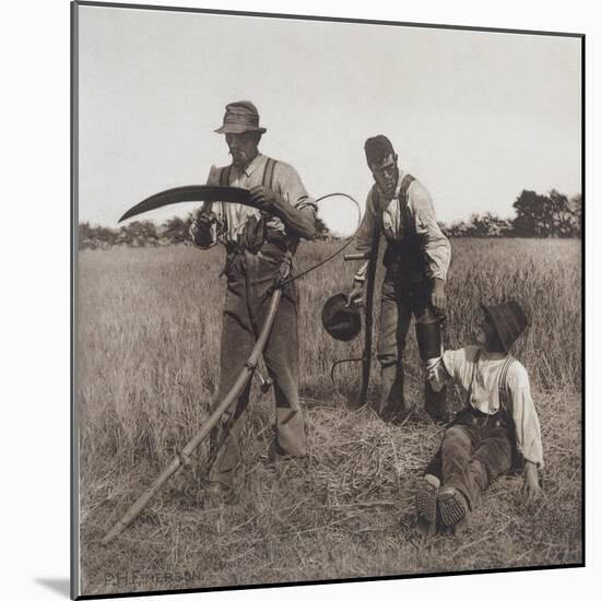In the Barley Harvest, c.1888-Peter Henry Emerson-Mounted Giclee Print
