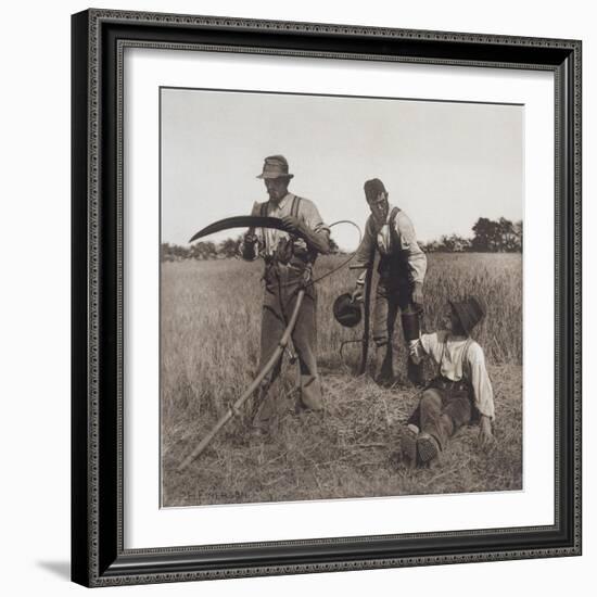 In the Barley Harvest, c.1888-Peter Henry Emerson-Framed Giclee Print