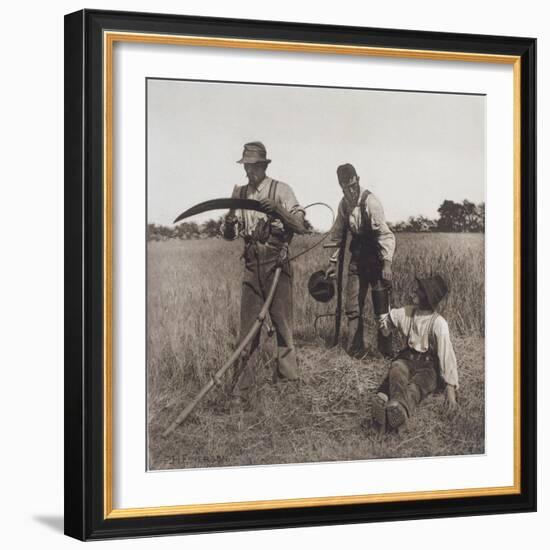 In the Barley Harvest, c.1888-Peter Henry Emerson-Framed Giclee Print