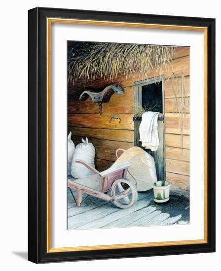 In the Barn-Kevin Dodds-Framed Giclee Print