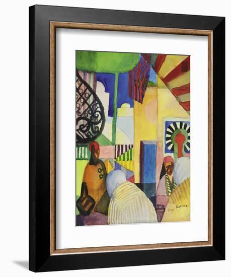 In the Bazaar, 1914-Auguste Macke-Framed Giclee Print