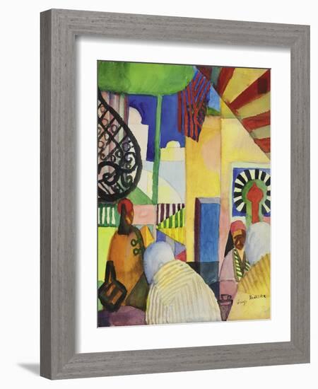 In the Bazaar, 1914-Auguste Macke-Framed Giclee Print