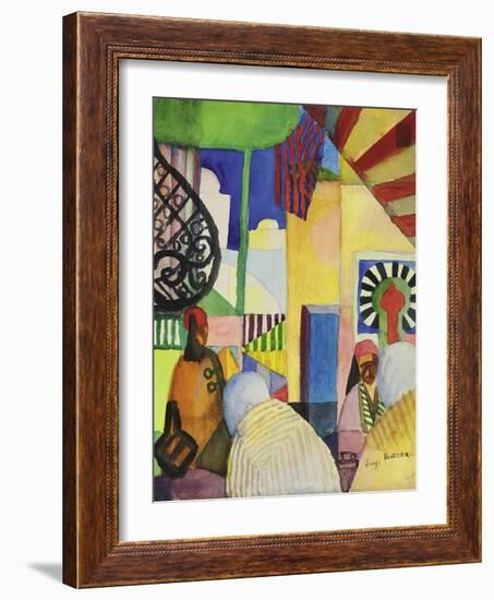 In the Bazaar, 1914-Auguste Macke-Framed Giclee Print