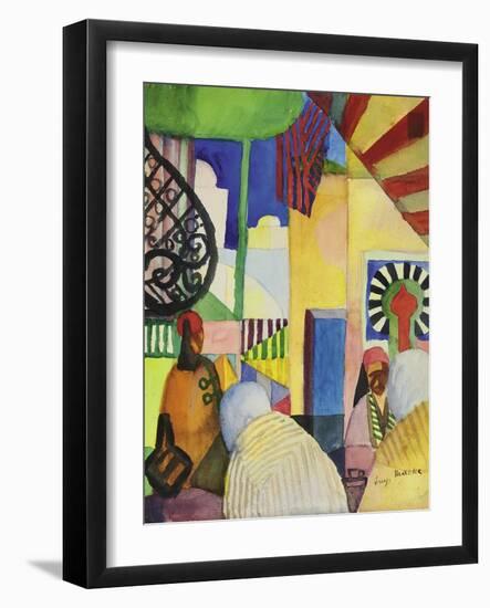 In the Bazaar, 1914-Auguste Macke-Framed Giclee Print