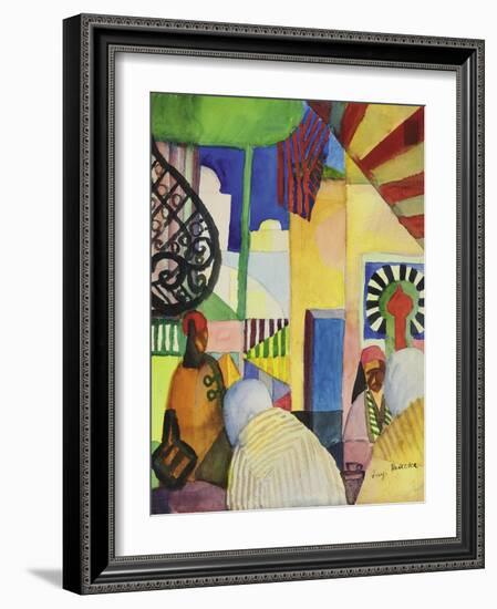 In the Bazaar, 1914-Auguste Macke-Framed Giclee Print