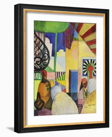 In the Bazaar, 1914-Auguste Macke-Framed Giclee Print