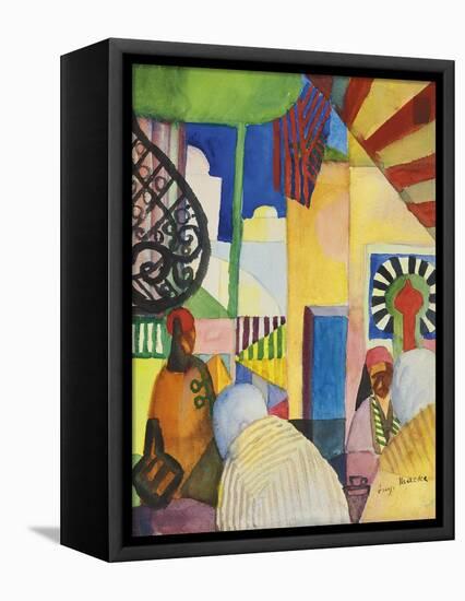 In the Bazaar, 1914-August Macke-Framed Premier Image Canvas