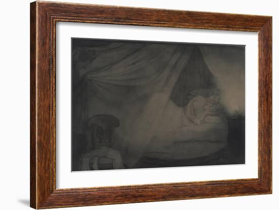 In the Bed-Room. Illustration for the Poem Count Nulin by A. Pushkin-Konstantin Andreyevich Somov-Framed Giclee Print