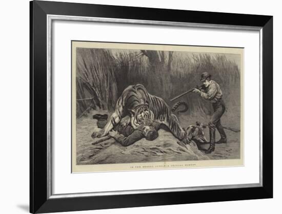 In the Bengal Jungle, a Critical Moment-John Charlton-Framed Giclee Print