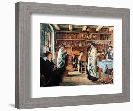 In the Beth Hamidrash-Isidor Kaufmann-Framed Art Print