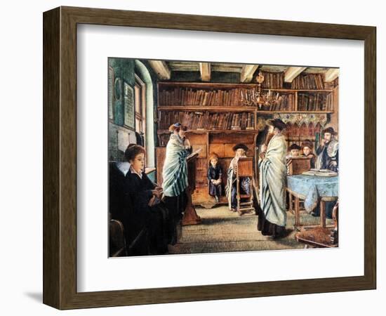 In the Beth Hamidrash-Isidor Kaufmann-Framed Art Print