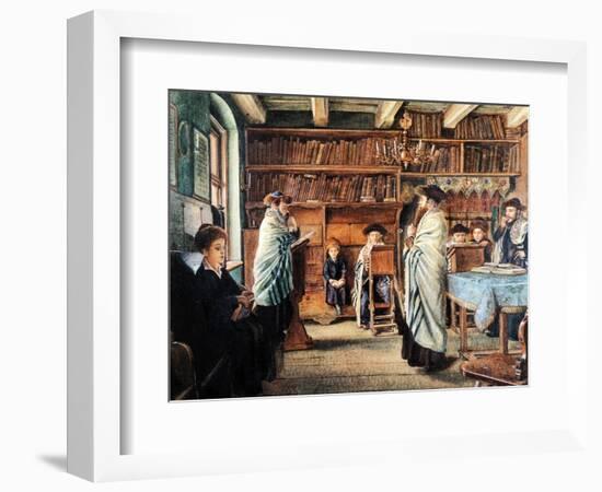 In the Beth Hamidrash-Isidor Kaufmann-Framed Art Print