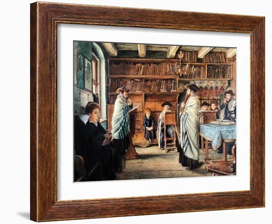 In the Beth Hamidrash-Isidor Kaufmann-Framed Art Print