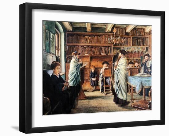 In the Beth Hamidrash-Isidor Kaufmann-Framed Art Print