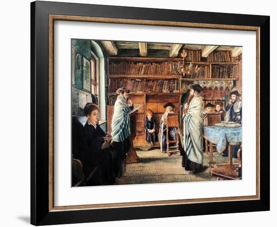 In the Beth Hamidrash-Isidor Kaufmann-Framed Art Print