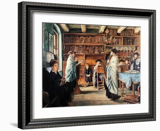 In the Beth Hamidrash-Isidor Kaufmann-Framed Art Print